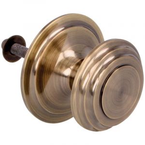 AMIG Bouton de porte d&acute;entr&eacute;e 13 &Oslash;76 mm Laiton Vieilli