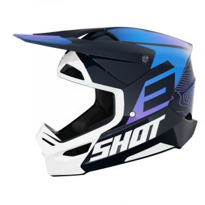 Shot Casque cross enfant Furious Kid Apex blue glossy- YL