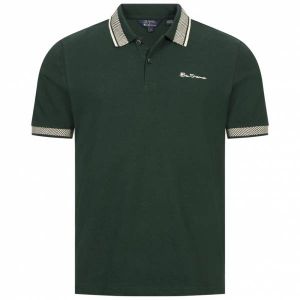 Ben Sherman Mono Collar Interest Hommes Polo 1012639-VERT-FONCÉ