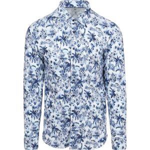 Desoto Chemise Impression Fleurs Bleu taille S