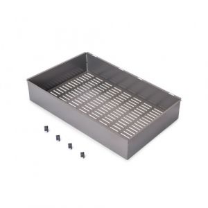 Emuca Panier de rangement en acier pour armoire et dressing Quartz - titane - module 800 mm