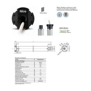 Nice Moteur Era Mat MA Ø45mm,récepteur int.8Nm 17Rpm,max 15kg,fin course électr - EMATMA817.