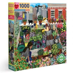 Eeboo Puzzle carr&eacute; 1000 pi&egrave;ces : Jardinage urbain - Mixte