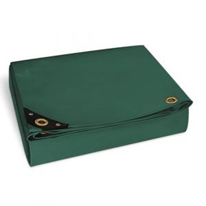 Nemaxx PLA155 Bâche de protection de qualité supérieure - 150 x 500 cm - Vert - Avec œillets - 450 g/m² - En PVC - Imperméable et indéchirable - Bâche de protection universelle pour camion, piscine,