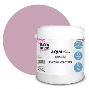Rose Drag&eacute;e-Peinture murale acrylique aspect velours Aqua D&eacute;co - 2,5L