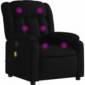 VidaXL Fauteuil De Massage Inclinable Noir Tissu