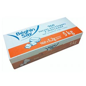 Béghin Say 5kg 960 Sucres Enveloppés 2 Morceaux 1 carton