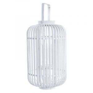 Lanterne en verre bambou DKD Home Decor