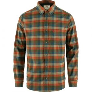 Fj&auml;llr&auml;ven Lappland Stretch Flannel Shirt Chemise, Laurel Green-Autumn Leaf, L Homme