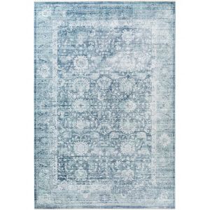 Image de Benuta Tapis poil ras en viscose Yuma Bleu 160x230 cm