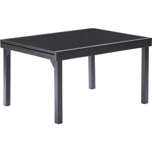 Wilsa Garden Table de jardin Modulo T 6/10 Full Verre Noir