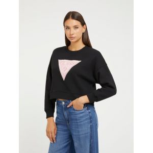 Guess Sweat Noir Femme Lurex Triangle