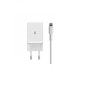 Image de One+ Chargeur Avec C&acirc;ble IP 5 &agrave; 14-2USB-2.4A -Blanc-NA0392
