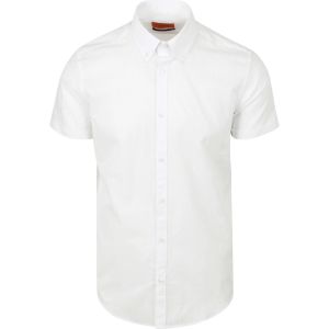 Suitable Short Sleeves Chemise Cotton Slub Blanche Blanc taille XXL