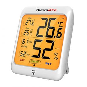 ThermoPro TP53 Thermom&egrave;tre hygrom&egrave;tre professionnel pour int&eacute;rieur maison humidit&eacute; et temp&eacute;rature num&eacute;rique