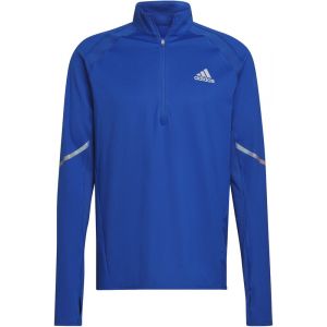 Image de Adidas Fast 1/2 Zip Shirt Men, bleu L Hauts running hiver