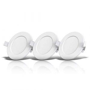 Lot de 3 spots ultra-plats à encastrer spéciales sdb IP44 blancs dimmable