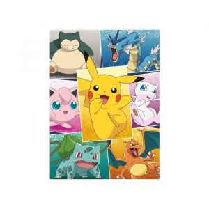 Puzzle 250 pieces pokemon pikachu dracaufeu bulbizarre ronflex leviator mew rondoudou - enfant collection dessin anim&eacute;