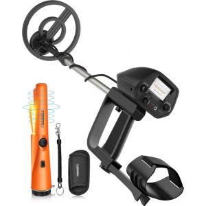 ODESSEY D&eacute;tecteur de M&eacute;taux - avec Pinpointer - Enfant - Adulte - Professionnel - Explorateur - Noir