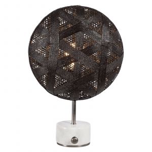 Forestier Chanpen S Hexagonal table argent&eacute;/noir