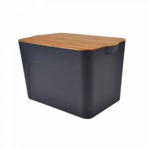 Boîte De Rangement Déco pratique 26l Anthracite & Naturel Prix Gris