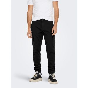 Only & Sons Pantalon cargo en coton Cam Noir - Taille W34/L32;W29/L32;W30/L32;W31/L32;W31/L34;W32/L32;W32/L34;W33/L32;W33/L34;W34/L34;W36/L34