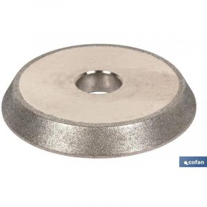 Meule d'affutage de rechange pour aiguiser des forets de 8 cm de diamètre Cofan