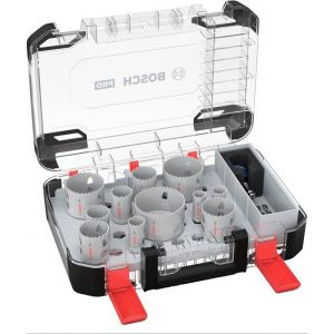 Image de Bosch Kit de scie cloche pro pc Plus, 14 pi&egrave;ces, &oslash; 20/22/25/32/35/40/44/51/60/64/76