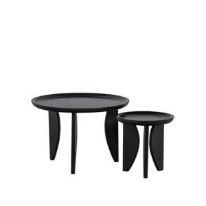 Made by Woood High Heels - 2 tables basses en bois de manguier ø40/ø70cm
