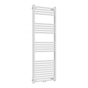 Radiateur s&egrave;che-serviettes chauffage salle de bain acier 140 x 60 cm blanc Helloshop26 03_0010423