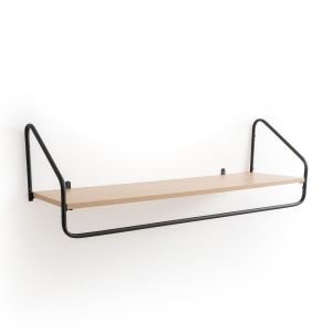 Image de Etagère penderie murale effet bois et métal, Nella Bois/Métal Taille Taille Unique