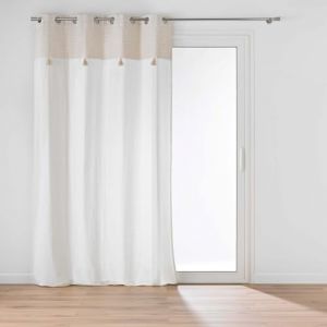 Douceur d'Int&eacute;rieur, Rideau &agrave; Oeillets (140 x 240 cm) Milano, Coton/Polyester avec Top