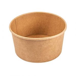 Garc&iacute;a de Pou 50 Unit&eacute;s - Pots Saladiers 1000 ml - 33,3 oz 300 + 18 Pe g/m2, 15/12,9 x 8 cm Naturel Kraft