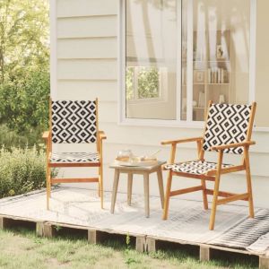 VidaXL Chaises de jardin 2 pcs Bois d'acacia solide - Brun