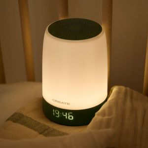 Lampe de sommeil et bruit blanc pour b&eacute;b&eacute; - CREATE - Wi-Fi - Veilleuse r&eacute;glable - R&eacute;veil programmable - 32 pistes audio