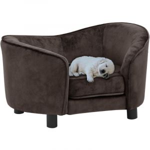 Image de VidaXL Canapé pour chien Marron 69x49x40 cm Peluche