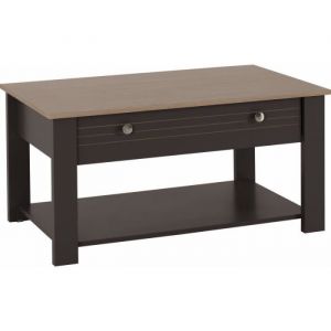 Image de Meubles d appoint - Caemmum - Table Basse 1 Tiroir Chêne et Gris 1 Niche - SEJOUR