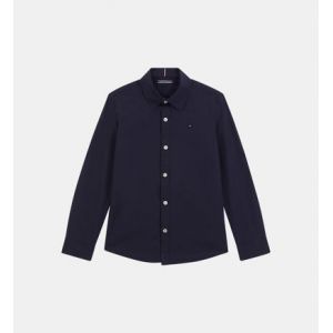 Tommy Hilfiger Chemise ajustée unie coton organique Bleu