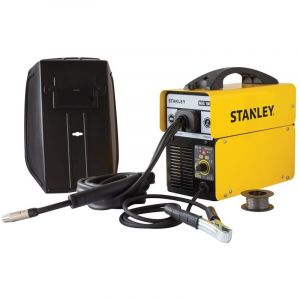 Stanley Soudeur inverter MIG 100 230V sans gaz, fil fourr&eacute; 0,8-0,9 mm, fonction synergie pour un soudage sans projections, facteur de marche 60% &agrave; 100A, poids l&eacute;ger 5 kg, &eacute;co me en &eacute;nergie et facile d'utilisation