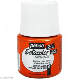 Pebeo Peinture tissu Setacolor 45 ml - moiré - Orange brique