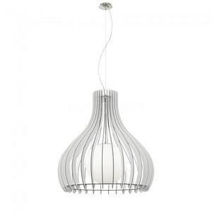 Image de Eglo Lampe suspension, acier, E27, nickel mat/blanc 80 x 80 x 300 cm