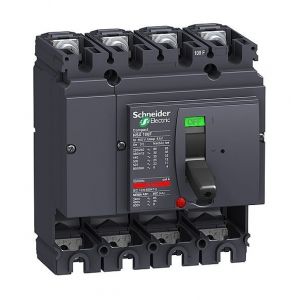 Image de Schneider Electric Lv430408 Nsx160 °F Disjoncteur Compact sans lecteur de prise de vue, 4P Bâtons, 690 Vac, 50/60 Hz, 160 ampères