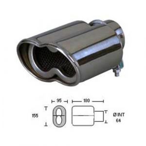 Embout echappement Wave pour sortie 45 62 mm