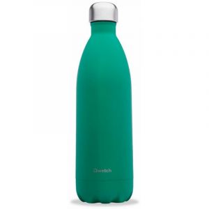 Qwetch Bouteille Isotherme Matt Vert Toundra 1L - Gourde Nomade Inox - 24h Froid et 12h Chaud - Etanche, Sans BPA & Réutilisable - Gourde isotherme pour Sport, Voyage, Bureau, Randonnée