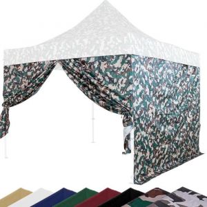 Image de INSTENT PRO Panneau lat&eacute;ral avec fermeture &agrave; glissi&egrave;re, couleur camouflage, pour tonnelle 3x3m