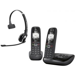 Image de Gigaset AS405A Duo + DW Pro 1 GAP - Téléphone sans fil avec casque