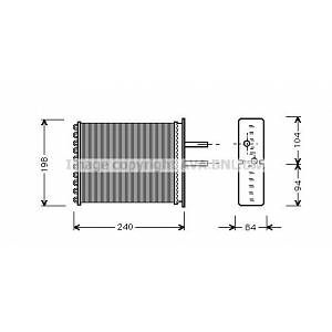Ava Quality Cooling Radiateur de chauffage FIAT PUNTO, FIAT BARCHETTA (247FT6193)