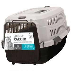 M pets Caisse de transport Viaggio Carrier M - 68x47,6x45cm - Bordeaux et gris - Pour chien