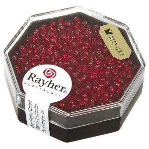 Rayher Perles de rocaille Miyuki Premium garniture argent 2,2 mm
