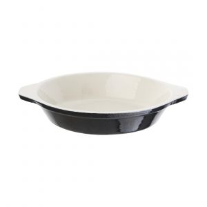 Vogue Noire en fonte de fer ronde Gratin Plat 400ml